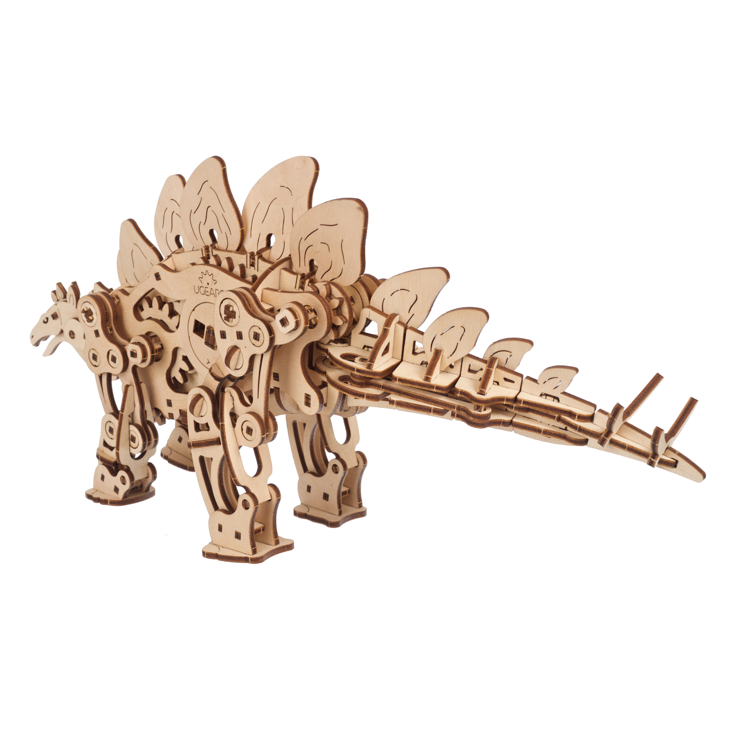 ugears-stegosaurus-dinosaure-m-canique-bois-automate image 3