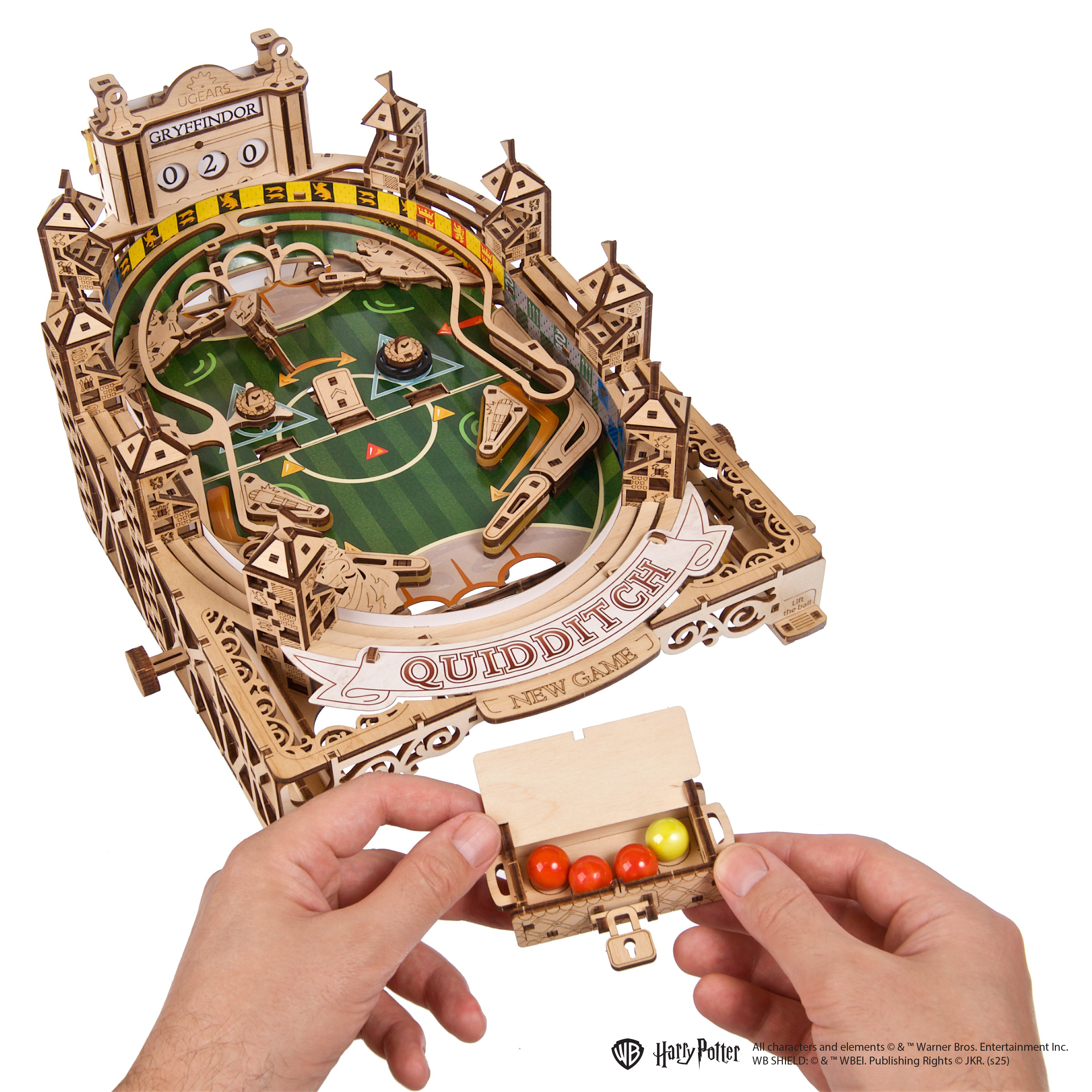 ugears-quidditch-pinball-jeu-de-flipper-m-canique-en-bois-harry-potter image 4