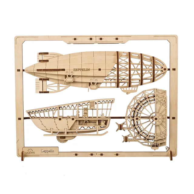 ugears-zeppelin-puzzle-2-5d-tableau-bois-coloring-models image 1