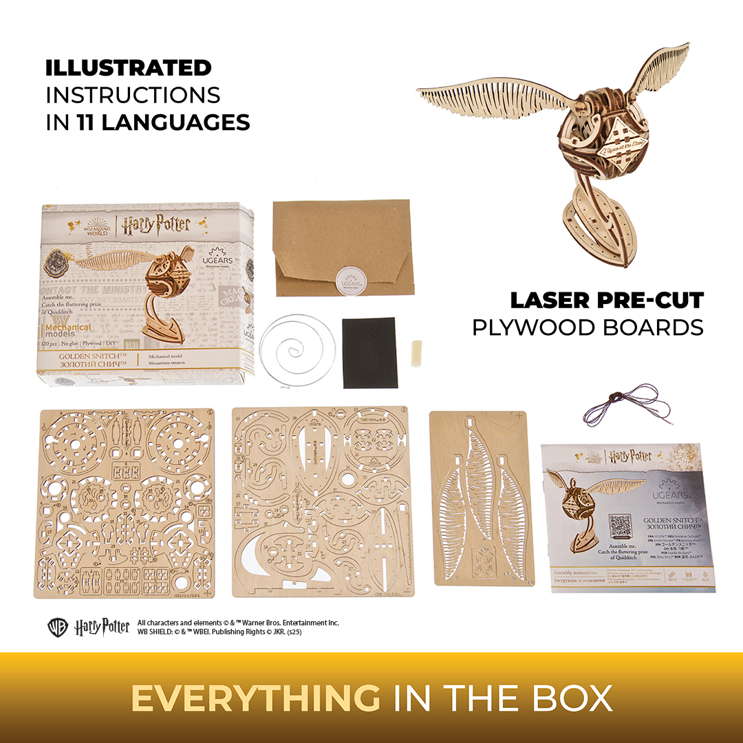 ugears-golden-snitch-harry-potter-maquette-bois-m-canique-monter image 6