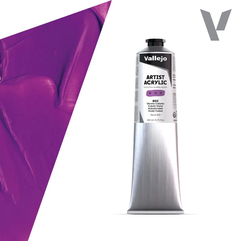 vallejo-peinture-acrylique-beaux-arts-violet-cobalt-200-ml-transparent image 1