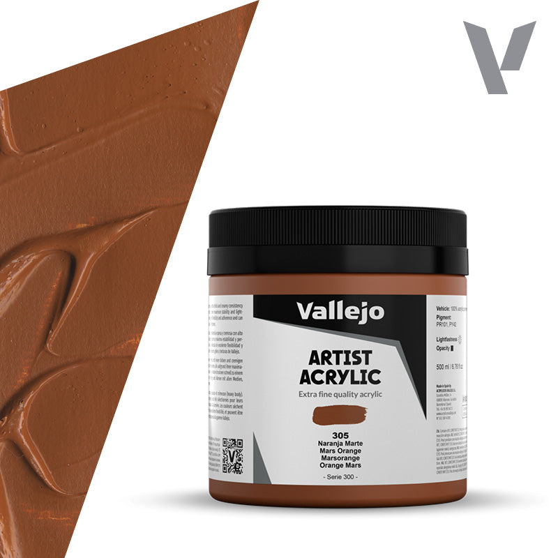 vallejo-acrylique-beaux-arts-orange-mars-500-ml image 1