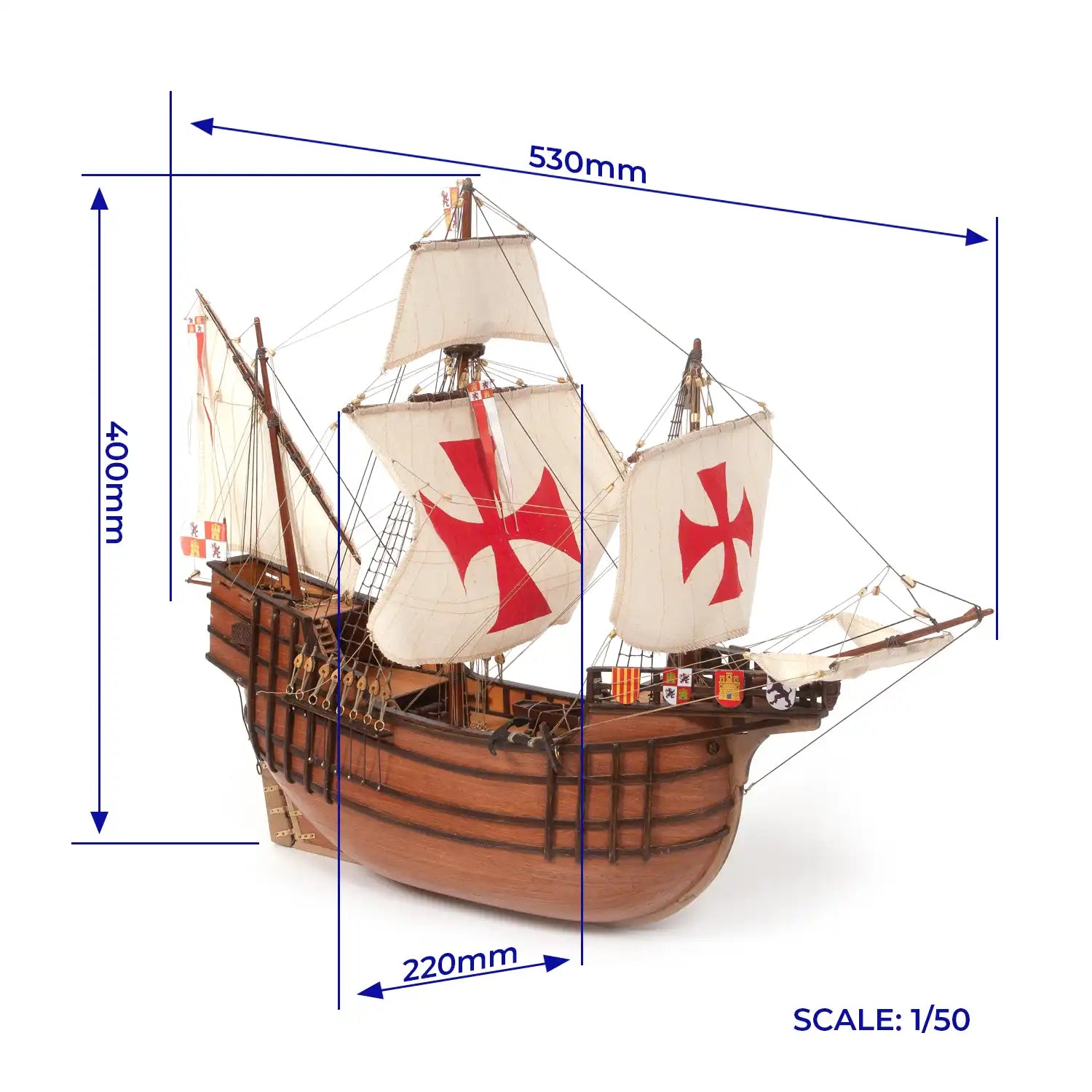 occre-santa-maria-maquette-bateau-1492-kit-initiation image 2