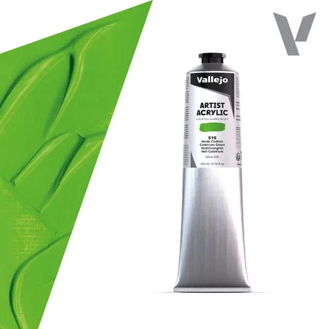 vallejo-beaux-arts-acrylique-vert-cadmium-200-ml-peinture-artiste image 1