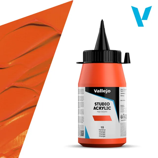 vallejo-peinture-acrylique-beaux-arts-orange-500-ml-semi-transparent image 1
