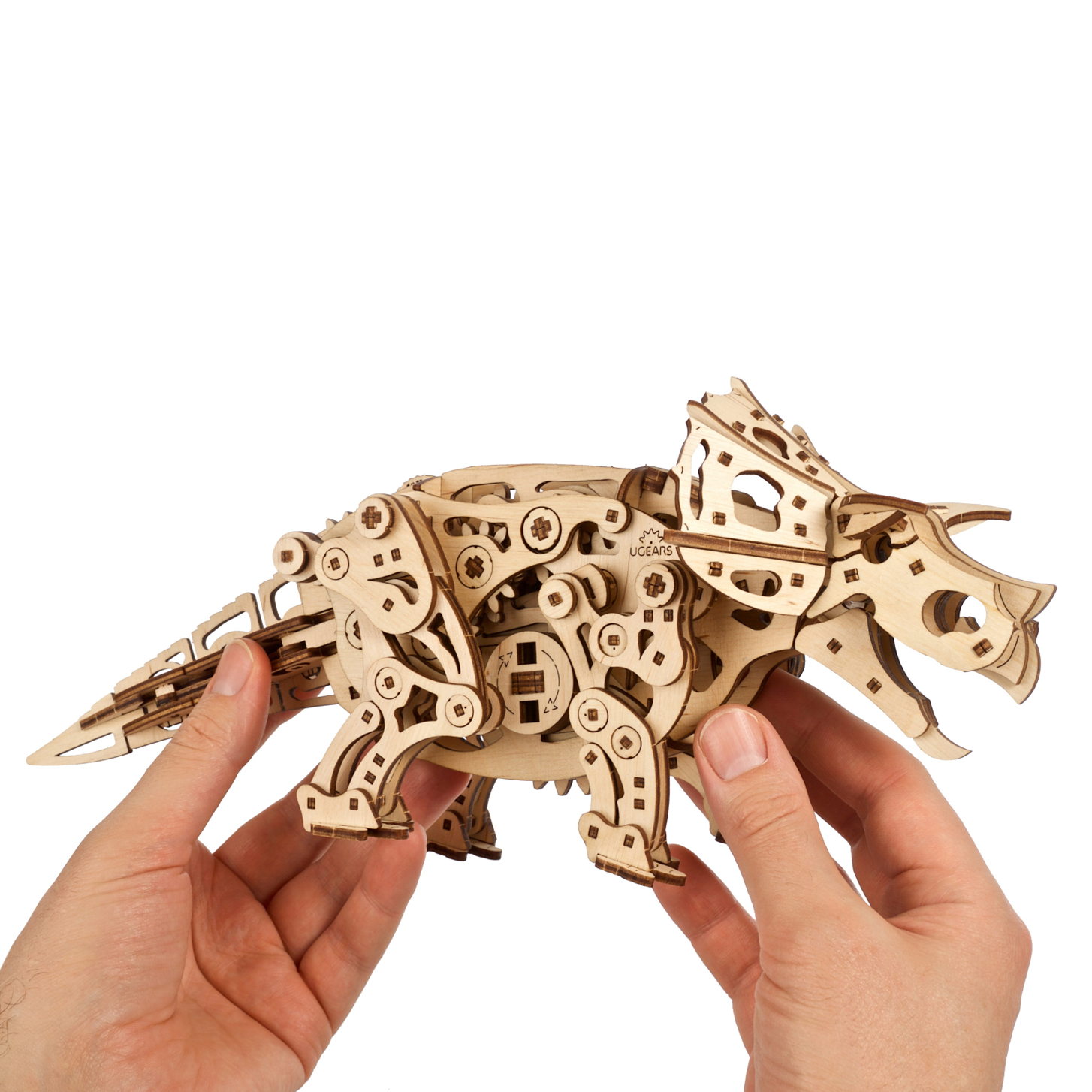 ugears-triceratops-dinosaure-m-canique-bois-automate image 4