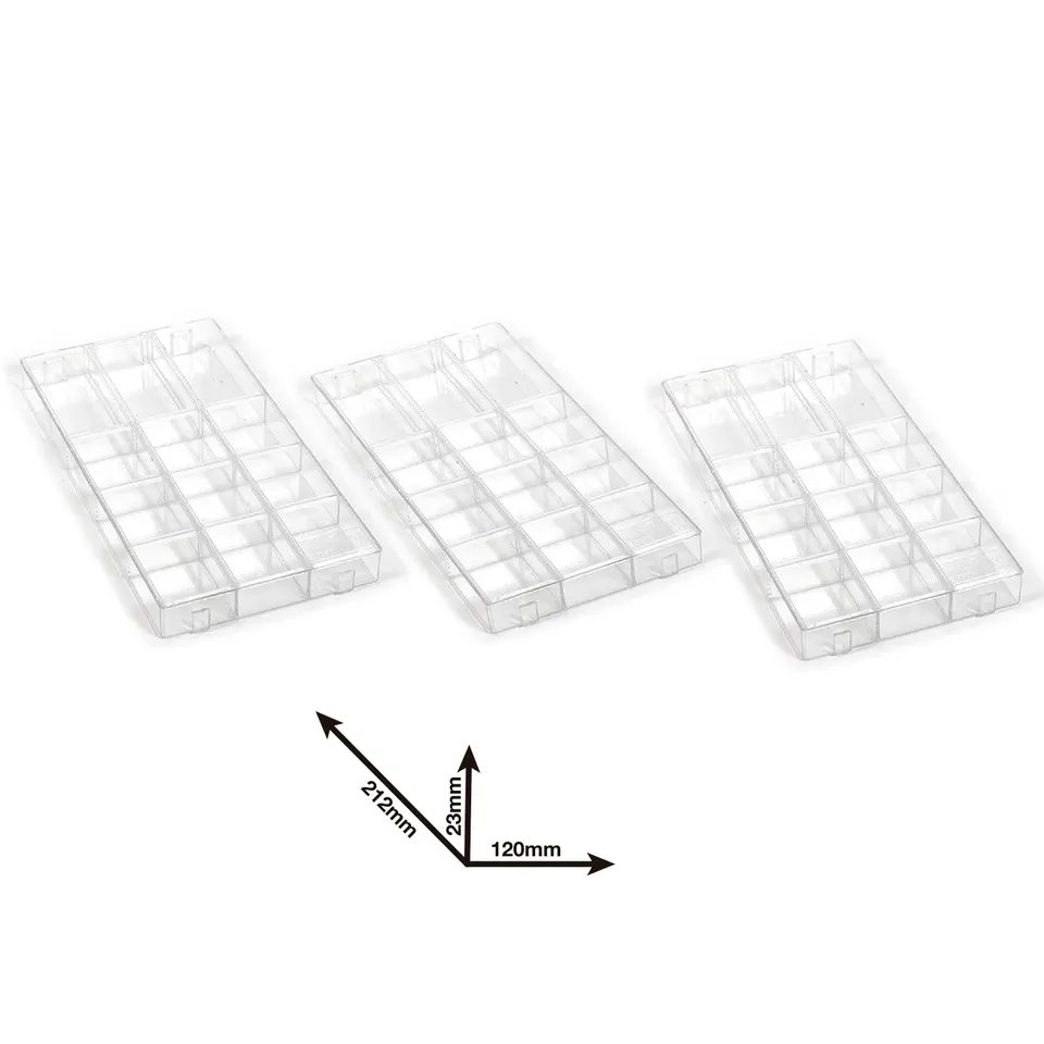 occre-bacs-organizer-plastique-lot-de-3-plateaux-de-rangement image 1