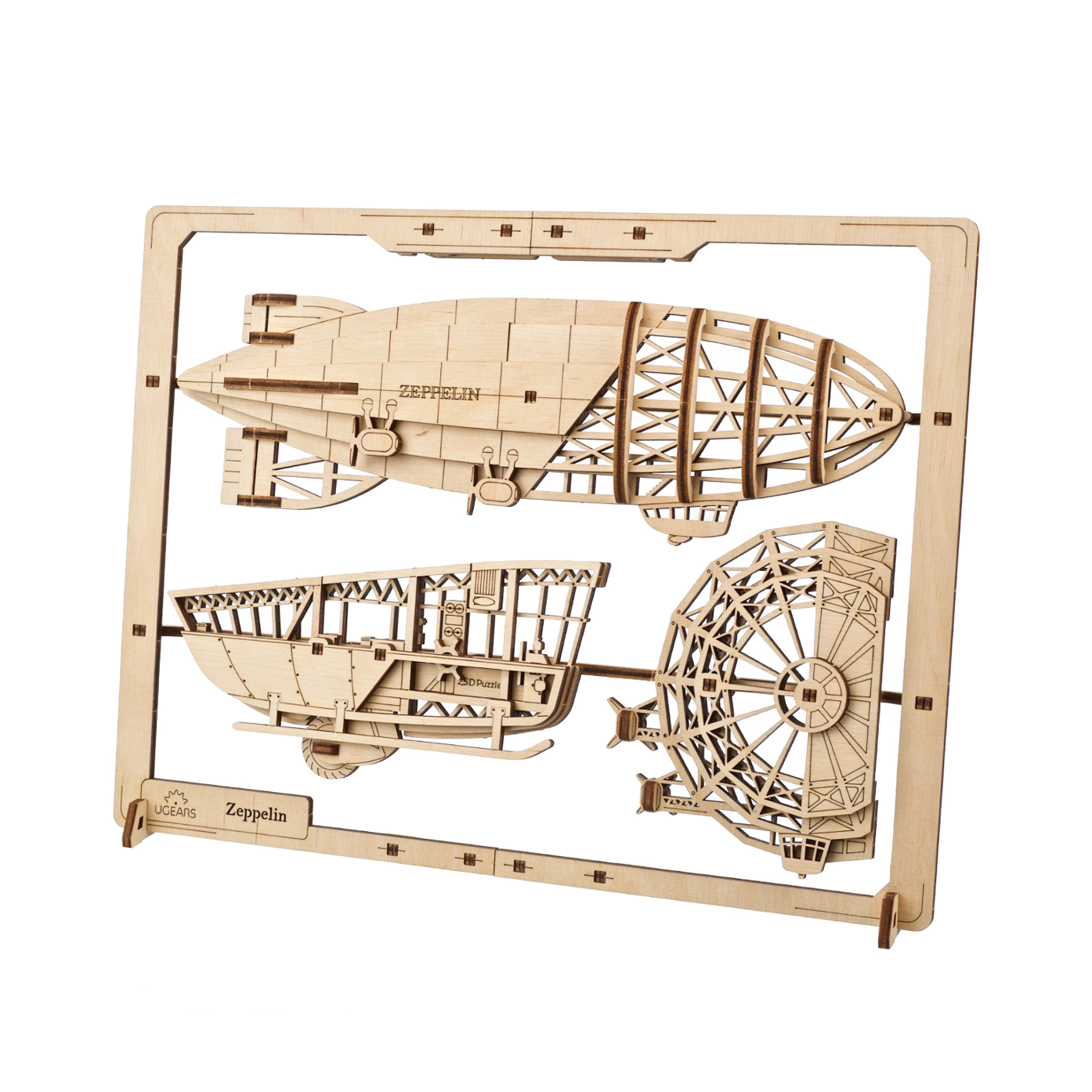 ugears-zeppelin-puzzle-2-5d-tableau-bois-coloring-models image 2