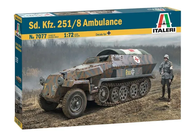 italeri-7077s-sd-kfz-251-8-ambulance-ww2-maquette-militaire-monter image 1