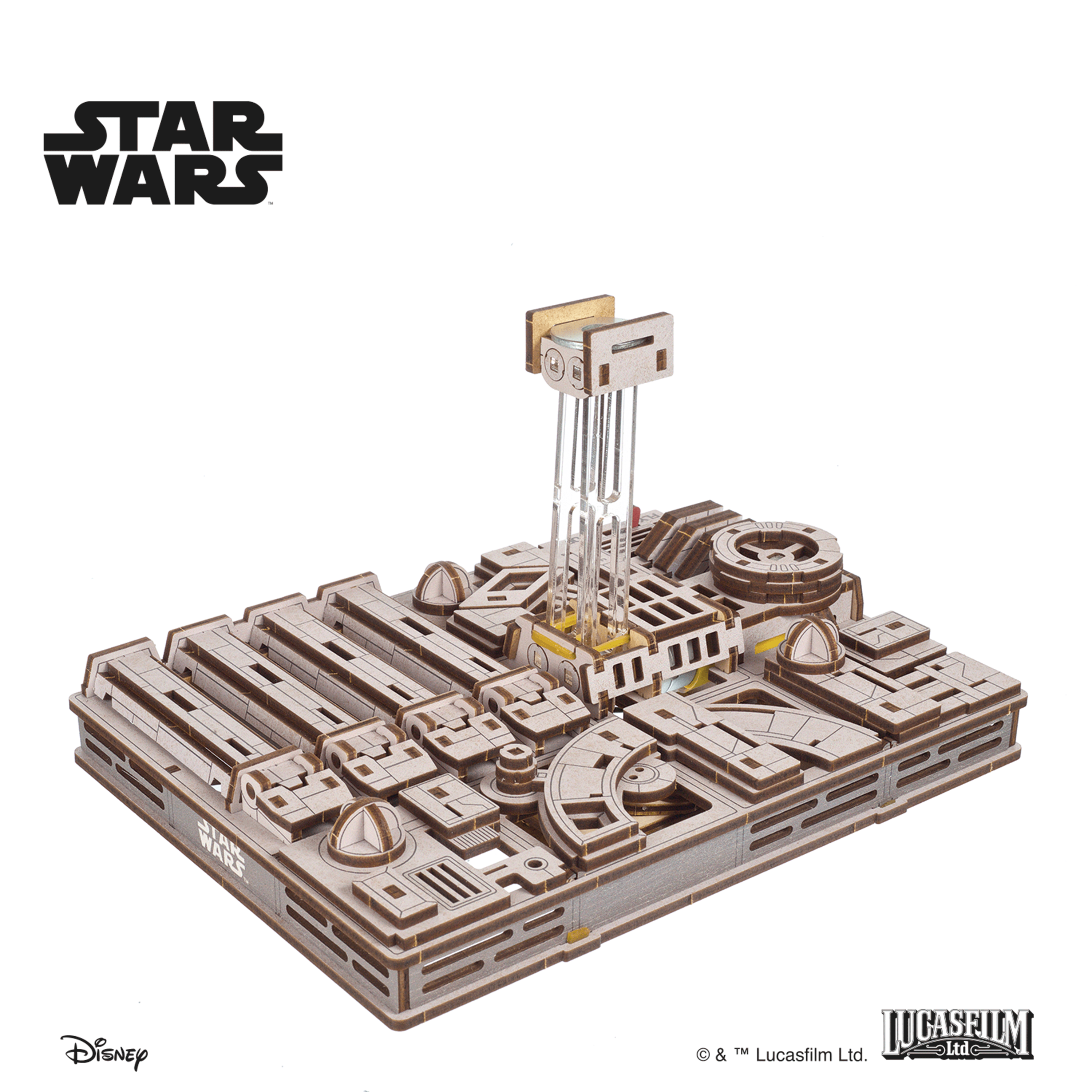 ugears-luke-skywalker-s-x-wing-starfighter-maquette-m-canique-en-bois-3d image 7