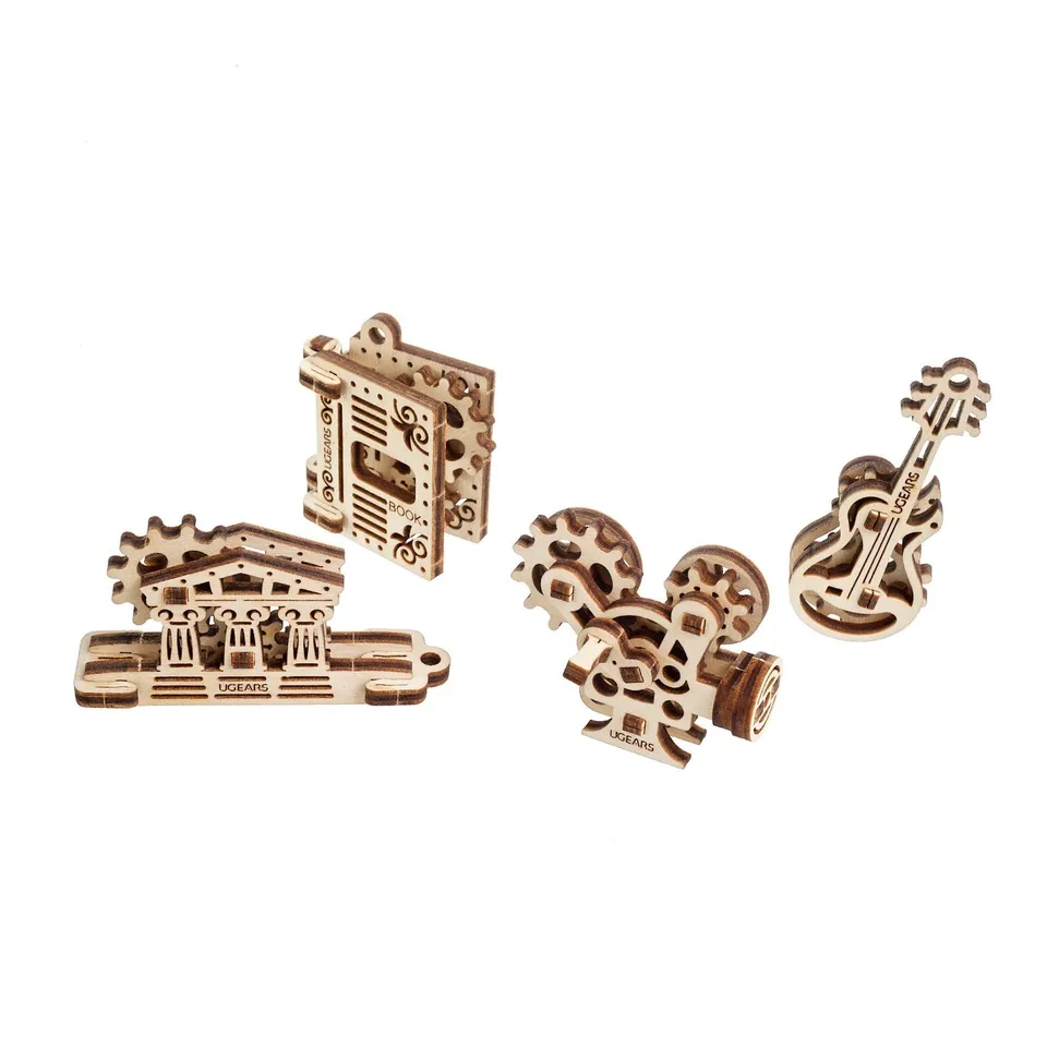 ugears-fidgets-creation-set-4-mini-puzzles-bois-3d-m-caniques image 1