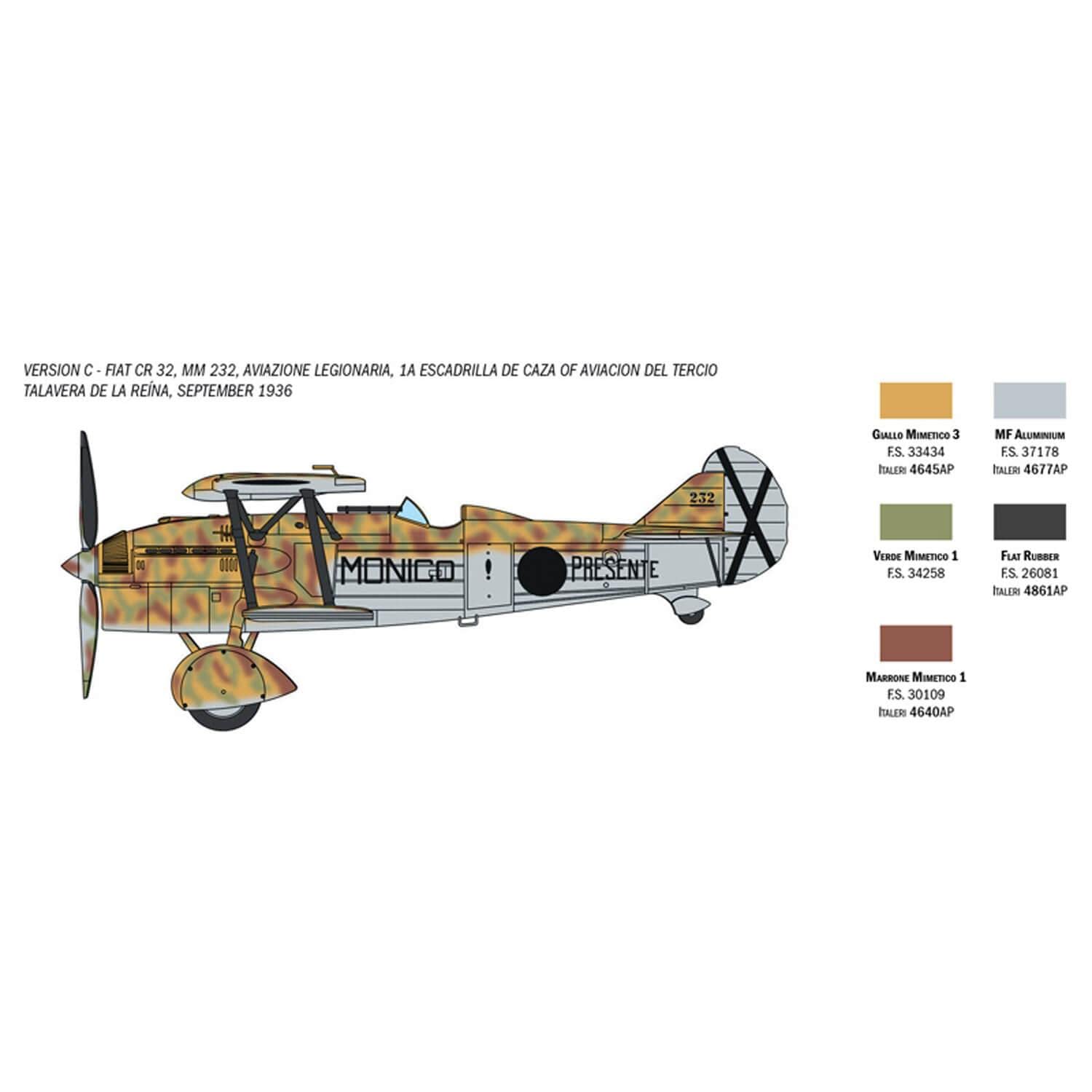 italeri-1438-fiat-cr-32-freccia-maquette-avion-1-72 image 4