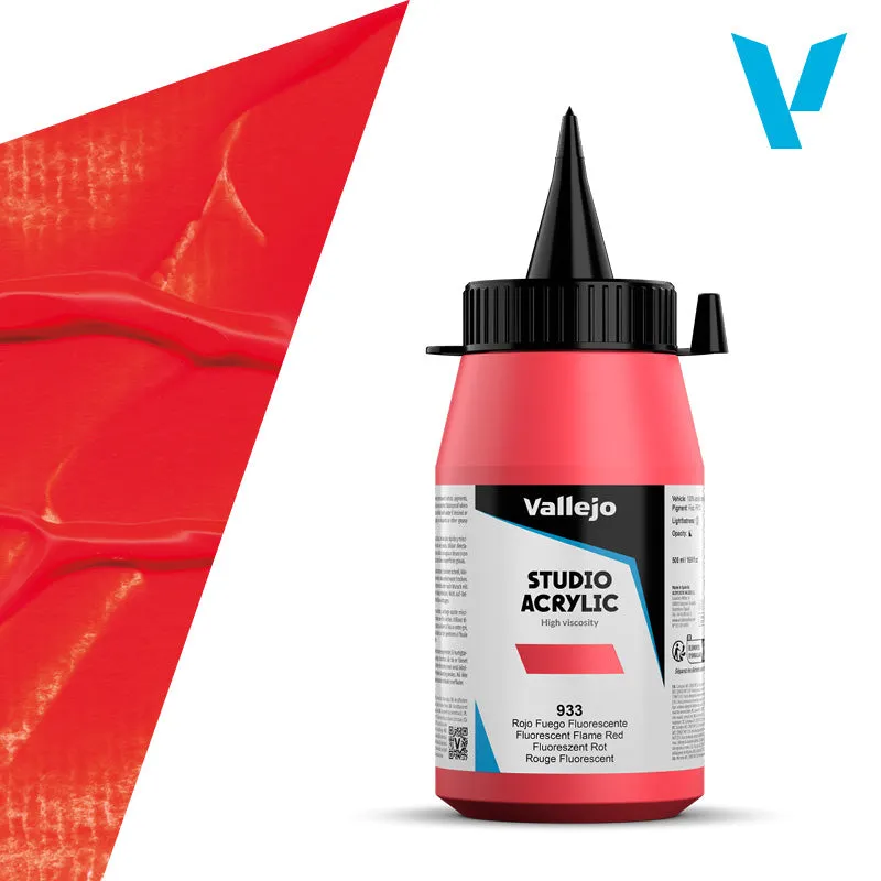 vallejo-acrylique-beaux-arts-rouge-feu-fluo-500-ml image 1