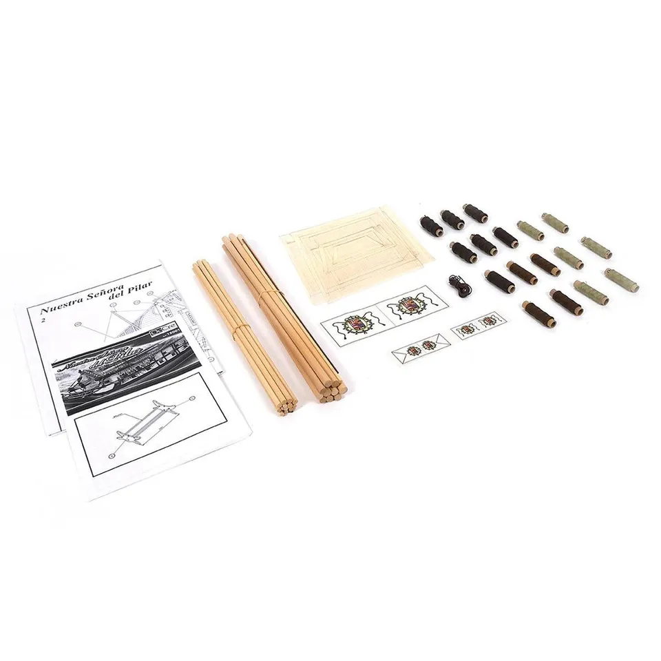 occre-n-s-pilar-pack-6-maquette-de-bateau-en-bois-construire-par-tapes image 1