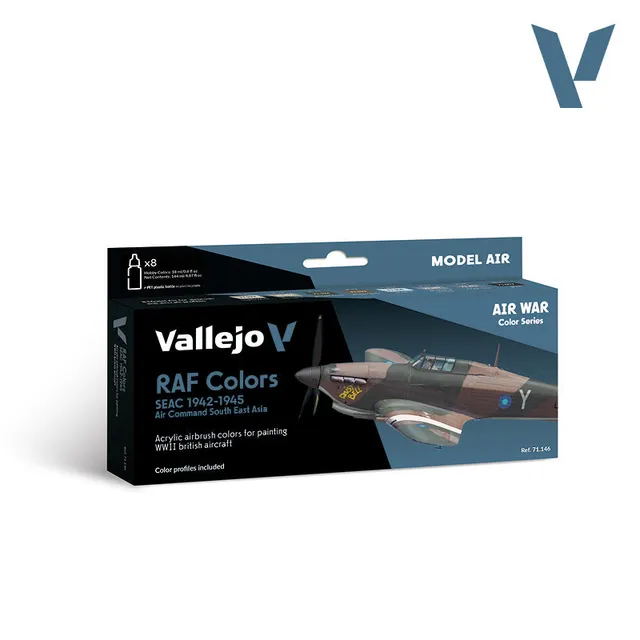 vallejo-model-air-set-8-couleurs-avions-raf-seac-1942-1945-8x18-ml image 1