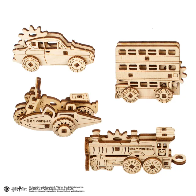 ugears-magical-vehicles-u-fidgets-set-4-mini-v-hicules-harry-potter-bois image 1
