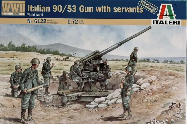italeri-i6122-canon-italien-90-53-et-servants-maquette-militaire-1-72 image 1