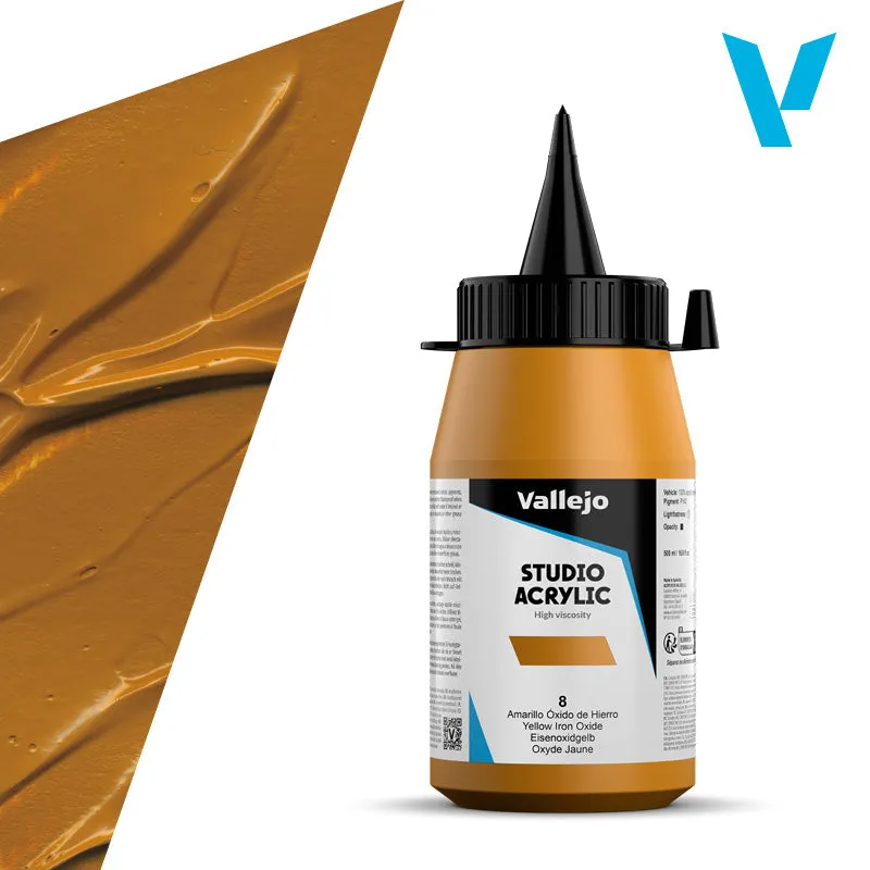 vallejo-peinture-acrylique-jaune-oxyde-de-fer-500-ml-beaux-arts image 1