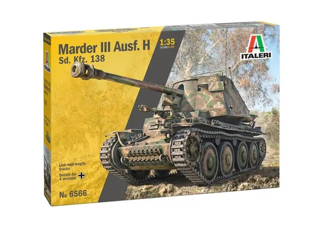 italeri-6566-marder-iii-ausf-h-sd-kfz-138-maquette-char-1-35 image 1