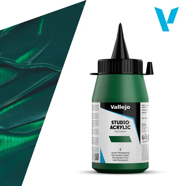 vallejo-peinture-acrylique-beaux-arts-vert-permanent-500-ml image 1