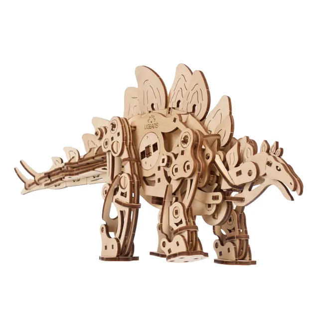ugears-stegosaurus-dinosaure-m-canique-bois-automate image 1