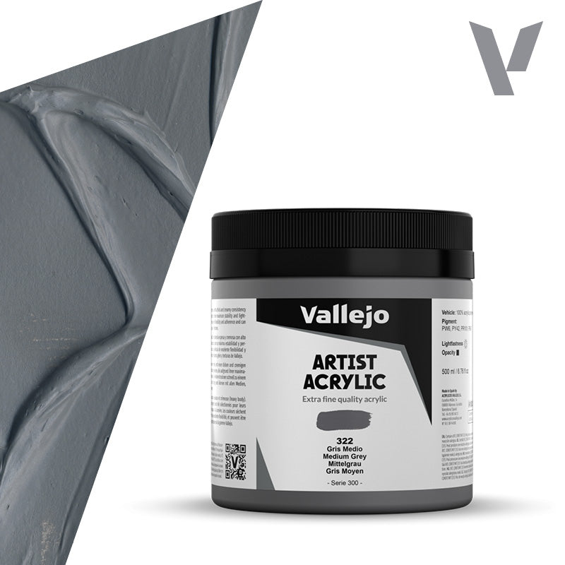 vallejo-beaux-arts-peinture-acrylique-gris-moyen-500-ml image 1