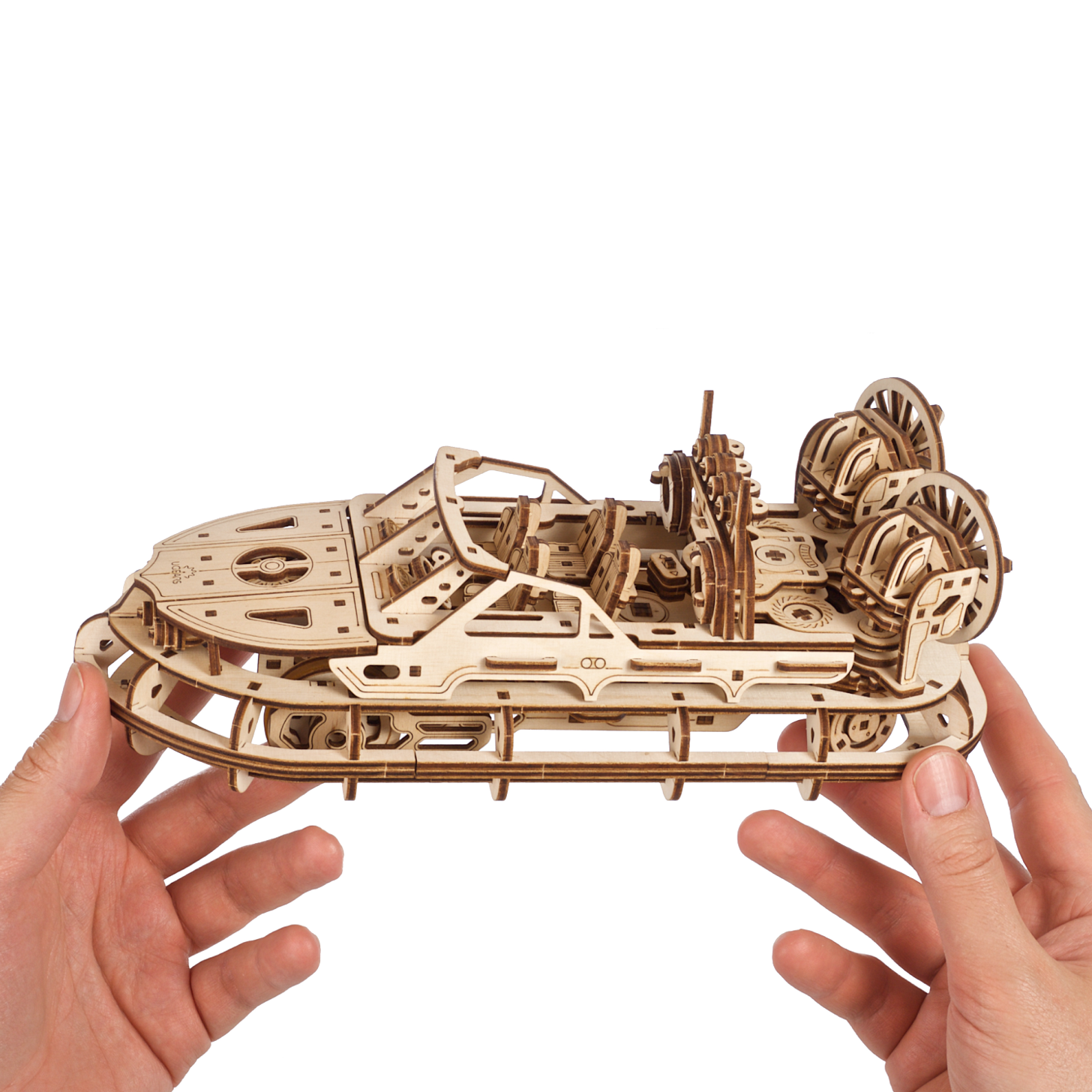 ugears-rescue-hovercraft-maquette-bois-m-canique-a-roglisseur-de-sauvetage image 4