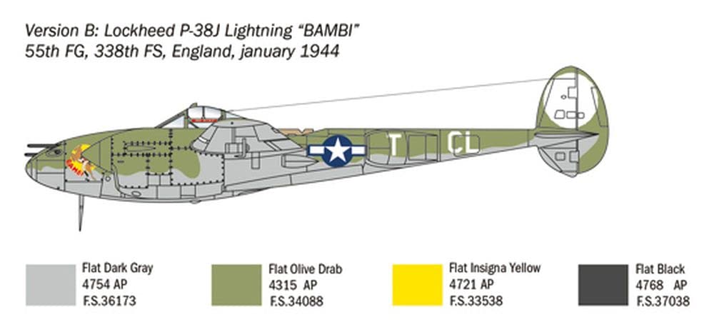 italeri-p-38j-lightning-1-72-maquette-avion-militaire-seconde-guerre-mondiale image 5