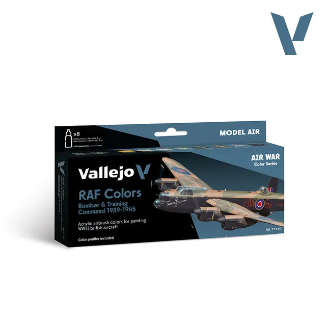 vallejo-model-air-set-8x18-ml-bombardiers-et-cole-raf-1939-1945 image 1