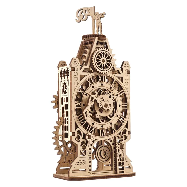 ugears-old-clock-tower-maquette-tour-d-horloge-m-di-vale-en-bois-m-canique image 1