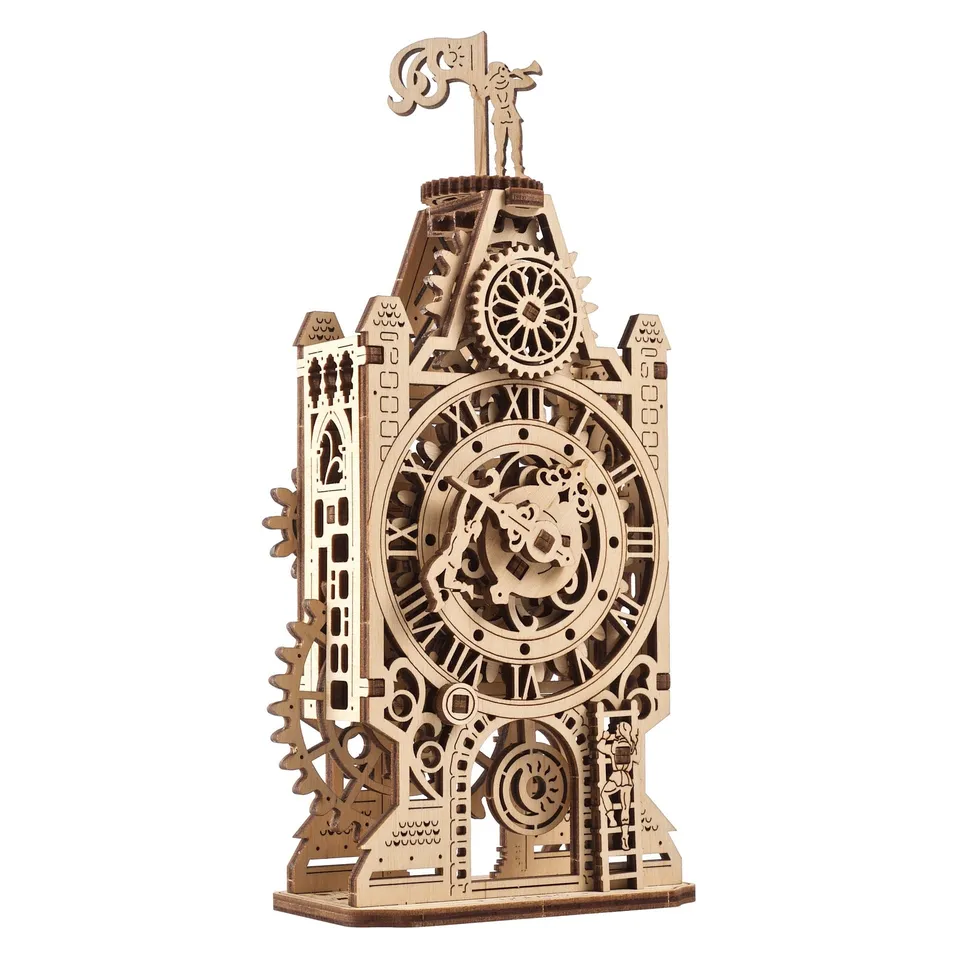 ugears-old-clock-tower-maquette-tour-d-horloge-m-di-vale-en-bois-m-canique image 1