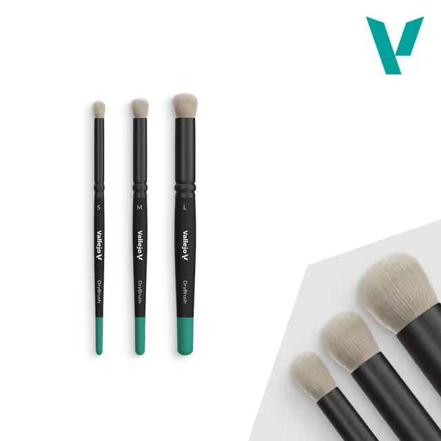 vallejo-dry-brush-set-set-de-3-pinceaux-brosse-a-sec-s-m-et-l image 1