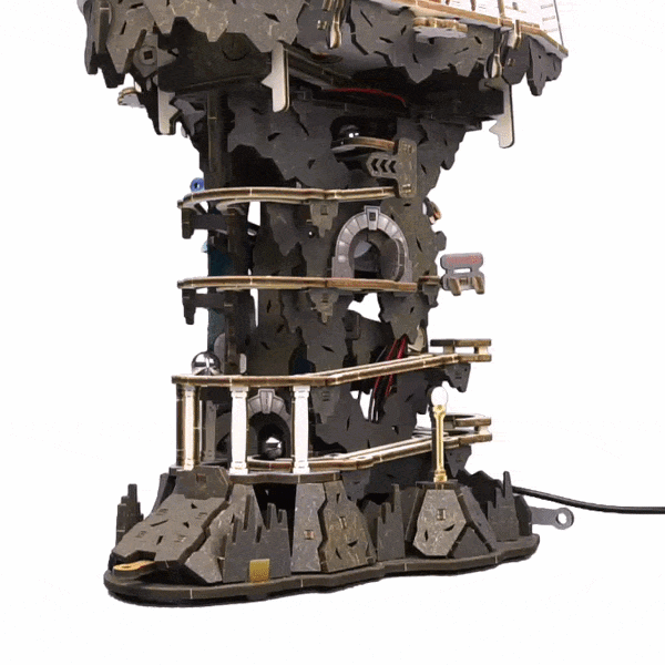ugears-gringotts-bank-marble-run-harry-potter-circuit-billes-bois-motoris-usb-c image 3