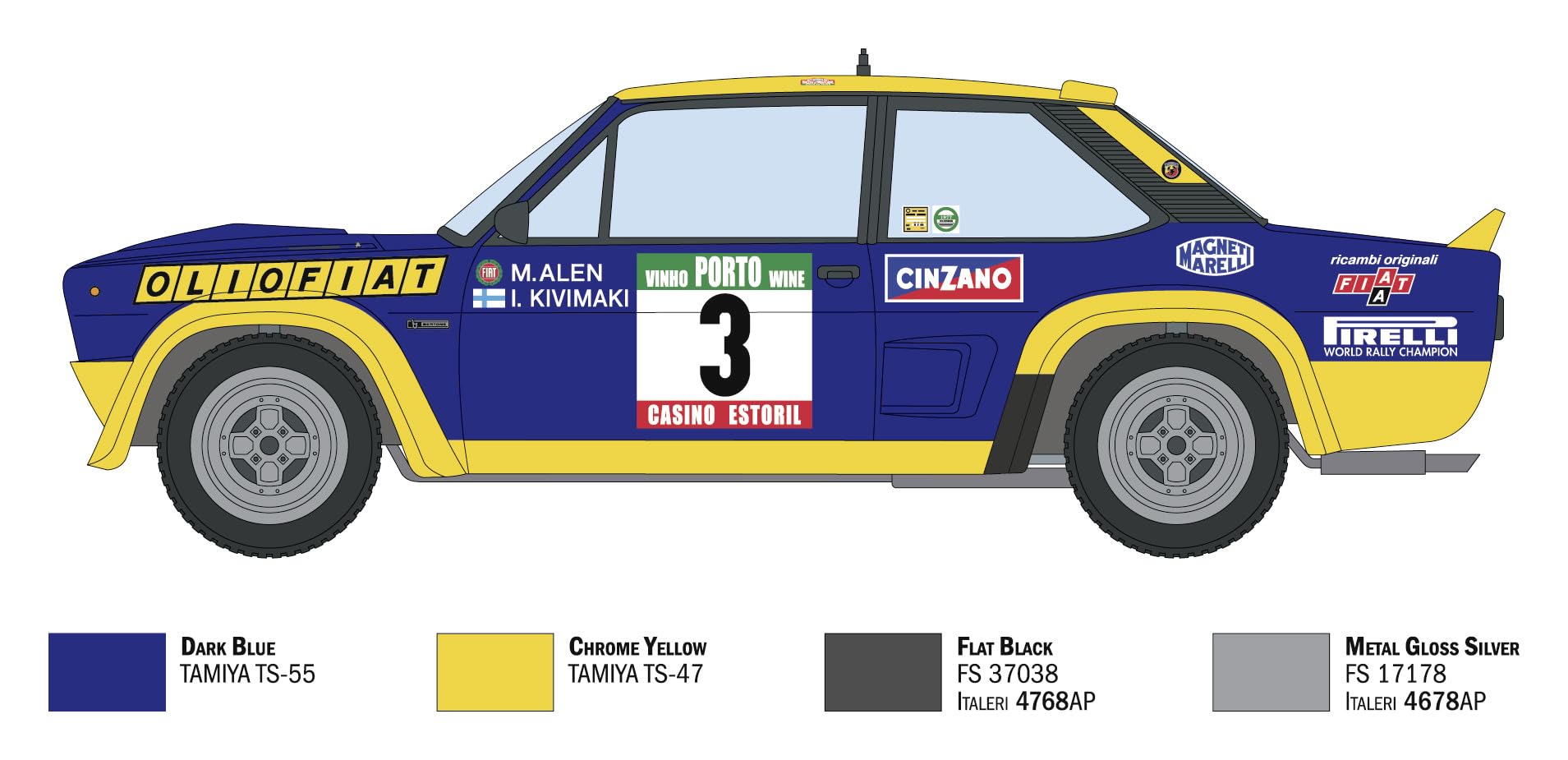 italeri-3667-1-24-fiat-131-abarth-rally-olio-fiat-kit-maquette-plastique image 3